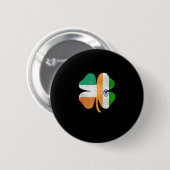 Indian Irish Kleeblatt India Ireland St. Patrick's Button (Vorne & Hinten)