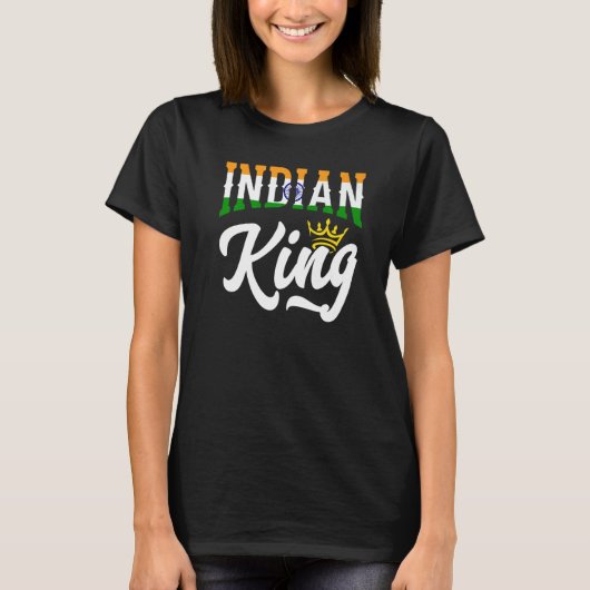 Indian King India Indian India Flag Premium T-Shirt (Vorderseite)