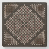 Indian Kolam Untersetzer (Vorderseite)