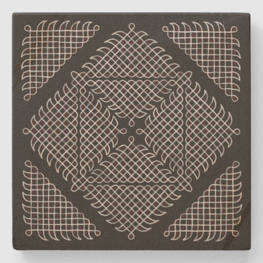 Indian Kolam Untersetzer (Vorderseite)