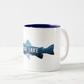 Indian Lake New York Fish Zweifarbige Tasse (VorderseiteRechts)