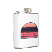 Indian Lake New York Red Sunrise Flachmann (Rechts)