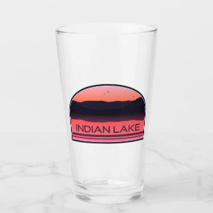 Indian Lake New York Red Sunrise Glas