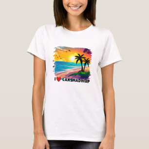 Indian Lakshadweep Beach Vacation T-Shirt, India V T-Shirt