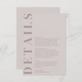 Indian Light Gray Enclosure Card Begleitkarte (Vorne/Hinten)