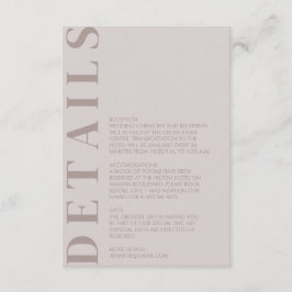 Indian Light Gray Enclosure Card Begleitkarte