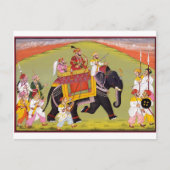 INDIAN MAHARAJA AUF DER ROYAL HUNT REITENDER ELEPH POSTKARTE (Vorderseite)