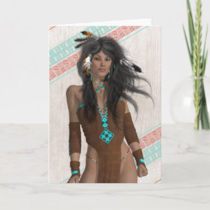 Indian Maiden Jeden Anlaß Card Einladung