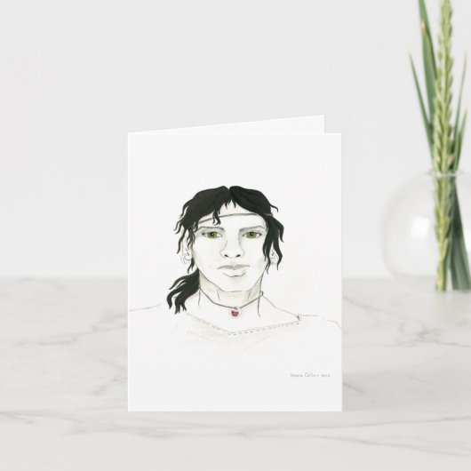 Indian Man Note Card Karte (Vorderseite)