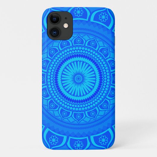 Indian Mandala Blue Case-Mate iPhone Hülle (Rückseite)