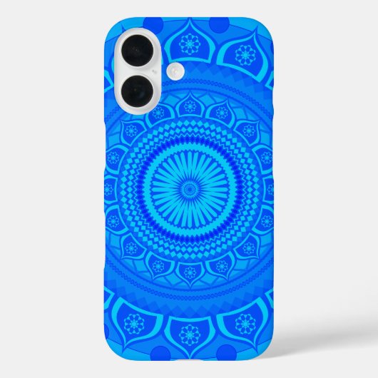 Indian Mandala Blue Case-Mate iPhone Hülle (Rückseite)