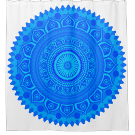 Indian Mandala Blue Duschvorhang
