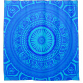 Indian mandala Blue Duschvorhang (Vorderseite)