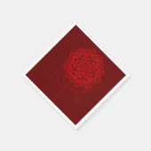 Indian Mandala Crimson indisches Dinner Party Serviette (Ecke)
