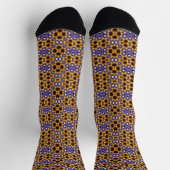 Indian Mandala Geometric Art Deco Seamless Pattern Socken (Oben)