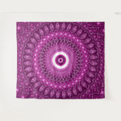 Indian Mandala pink Moderne Moderne Stilvolle Yoga Wandteppich (Vorderseite (Horizontal))