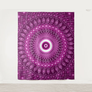 Indian Mandala pink Moderne Moderne Stilvolle Yoga Wandteppich