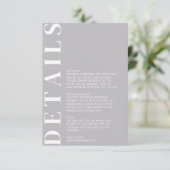 Indian Medium Grey Enclosure Card Begleitkarte (Stehend Vorderseite)