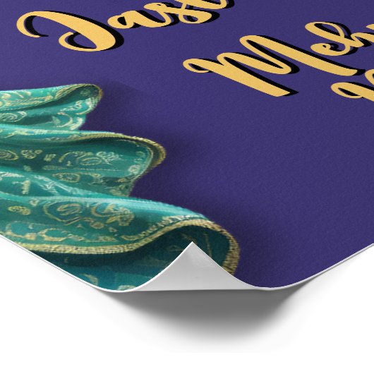 Indian Mehndi Hindu Begrüßungszeichen Poster (Ecke)