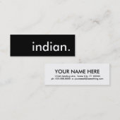 Indian. Mini Visitenkarte (Vorne/Hinten)