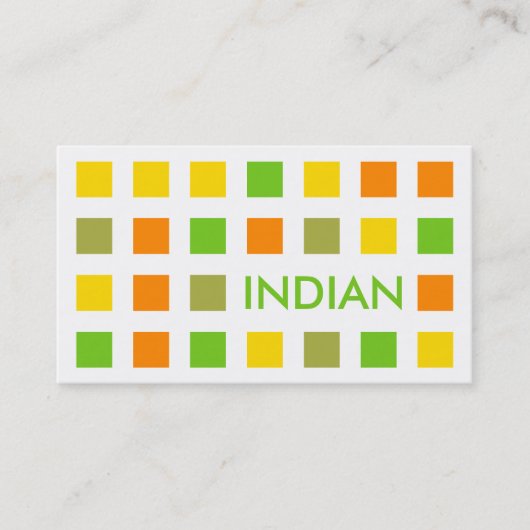 INDIAN (Mod-Quadrate) Visitenkarte (Vorderseite)