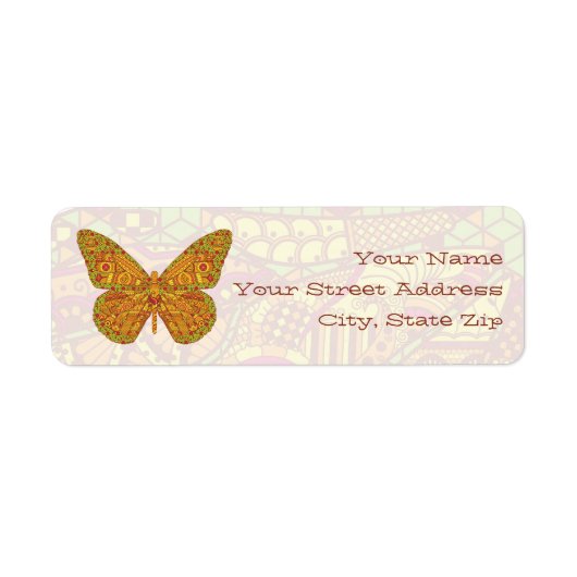 Indian Monarch Return Address Label (Vorne)