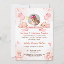 Indian Mundan Zeremony Invitation Girl Einladung