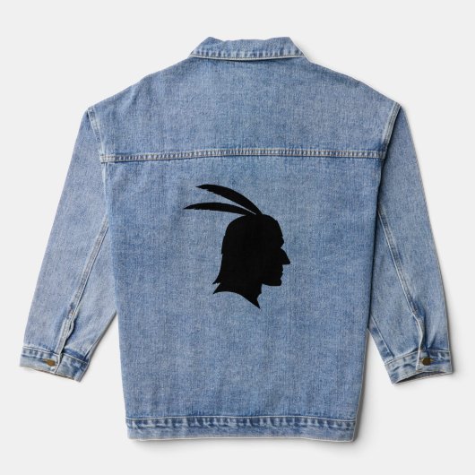 INDIAN NATIVE AMERICAN UNISEX Denim Jean Jacket Jeansjacke (Rückseite)