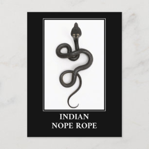 Indian Nope Rope - Cobra Snake Danger Postkarte