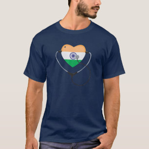 Indian Nurse Doctor National Flag Colors of India T-Shirt