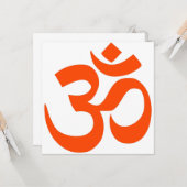 Indian Om Symbol Karte (Vorderseite/Rückseite Beispiel)