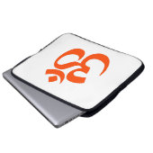 Indian Om Symbol Laptopschutzhülle (Vorne Knopf)