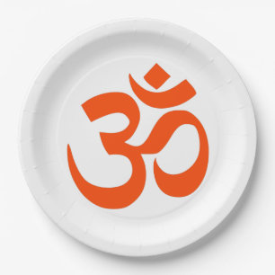 Indian Om Symbol Pappteller