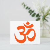 Indian Om Symbol Postkarte (Stehend Vorderseite)