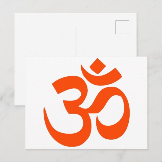 Indian Om Symbol Postkarte (Vorne/Hinten)