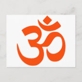Indian Om Symbol Postkarte (Vorderseite)