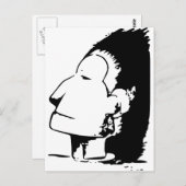 Indian or Eskimo Optical Illusion Postkarte (Vorne/Hinten)