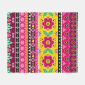 Indian or Pakistani truck art inspired seamless fo Fleecedecke (Vorderseite (Horizontal))