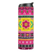 Indian or Pakistani truck art inspired seamless fo Thermosbecher (Nach links gedreht)