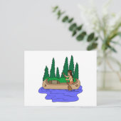 Indian Paddles Canoe Postkarte (Stehend Vorderseite)