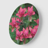 Indian Paintbrush Große Wanduhr (Winkel)