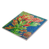 Indian Paintbrush Keramik Tile, CA Native Pflanze Fliese (Seite)