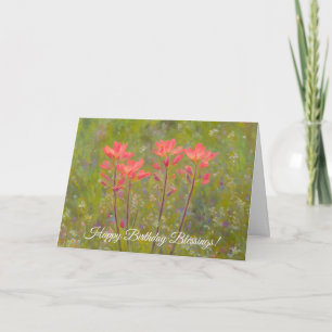 Indian Paintbrush Wildblumen Faith Birthday Card Karte