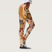 Indian Paisley: Blumenbraun Vintag Leggings (Rechts)
