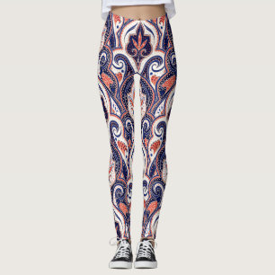 Indian Paisley: Blumenmedaille Nahtlos. Leggings