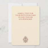 Indian Paisley Einladung (Rückseite)