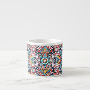Indian Paisley: Ethnisches Mandala Muster Espressotasse