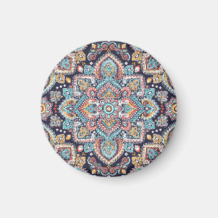 Indian Paisley: Ethnisches Mandala Muster Magnet