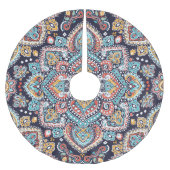 Indian Paisley: Ethnisches Mandala Muster Polyester Weihnachtsbaumdecke (Vorderseite)