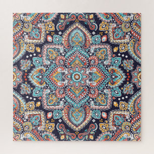 Indian Paisley: Ethnisches Mandala Muster Puzzle